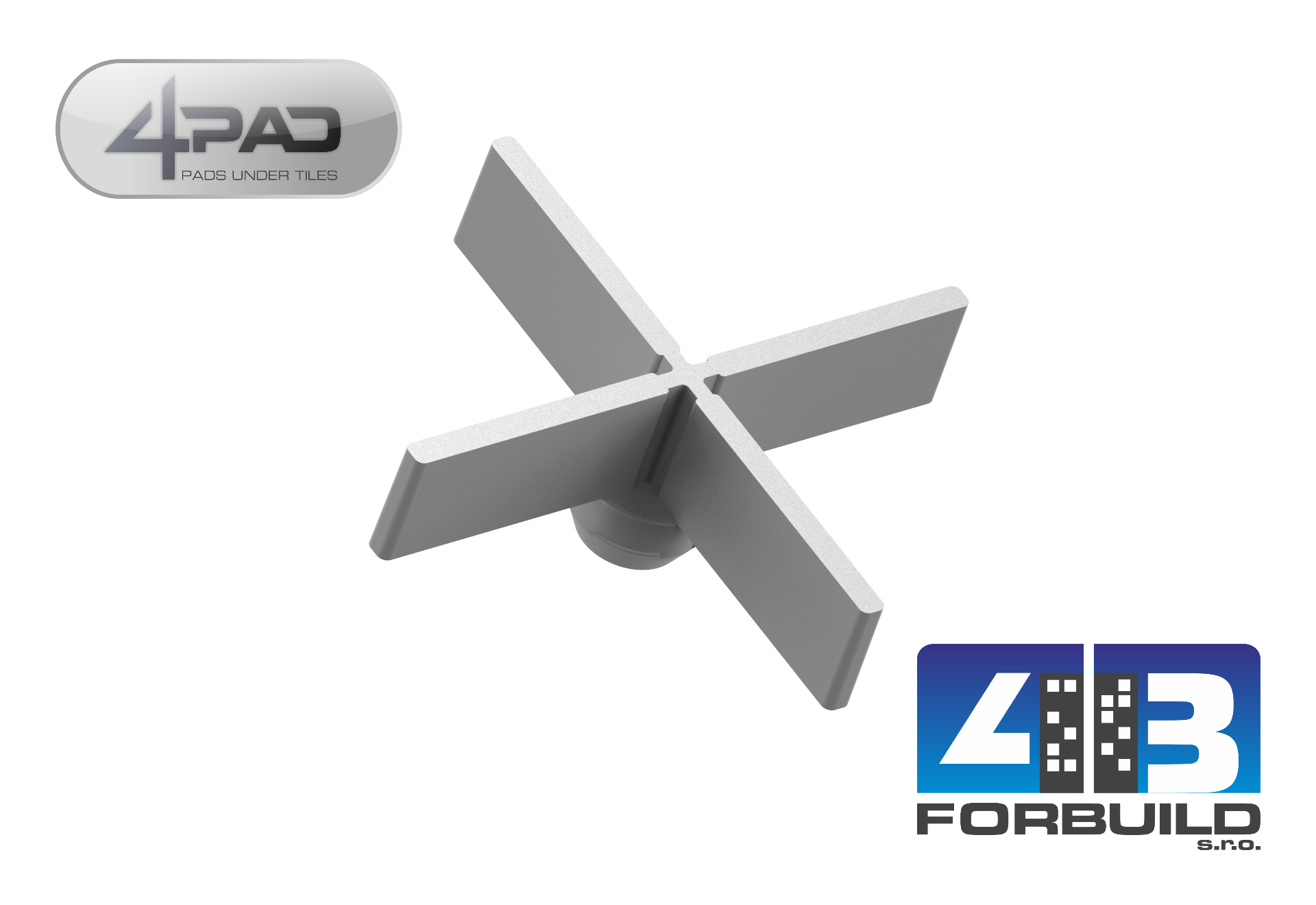 4PAD EASY  X3 - kríž pre nastaviteľný terč pod dlažbu ( špára 3 mm )
